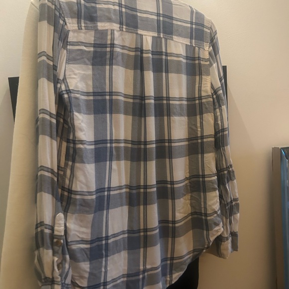 Abercrombie Blue Plaid Button-Up Shirt - Picture 2 of 3